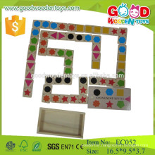 shape match wooden domino game with box